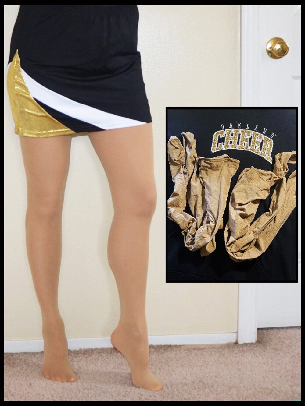 2 PRE-LOVED "THEATRICALS" LARGE TAN DANCE / CHEER TIGHTS